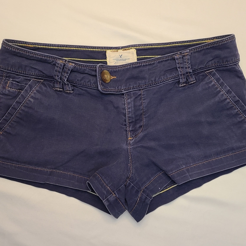 American Eagle Outfitters Low-Rise Dark Blue Shorts